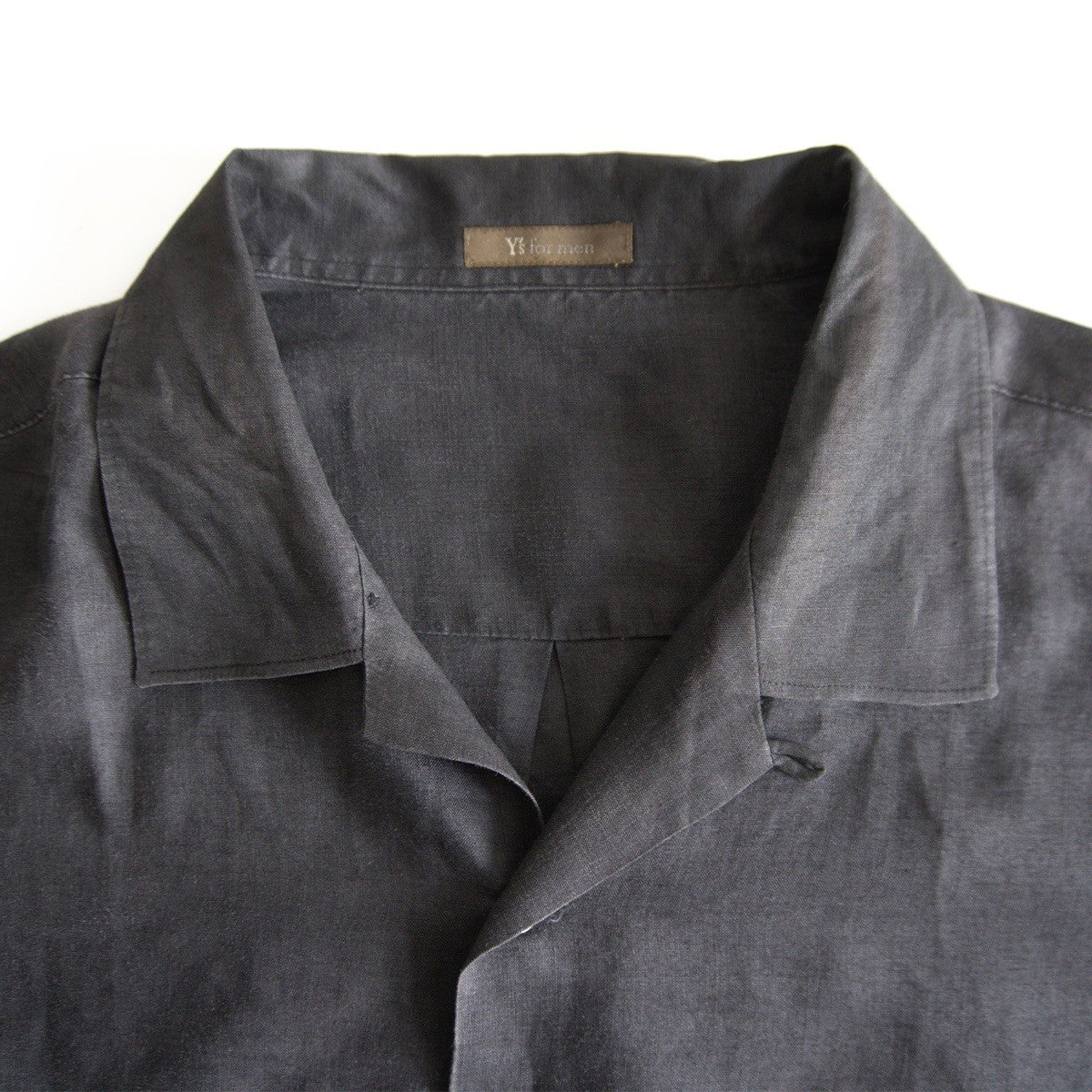Y's for men Boxy Open Collar Linen Sleeve Shirt Size XXL