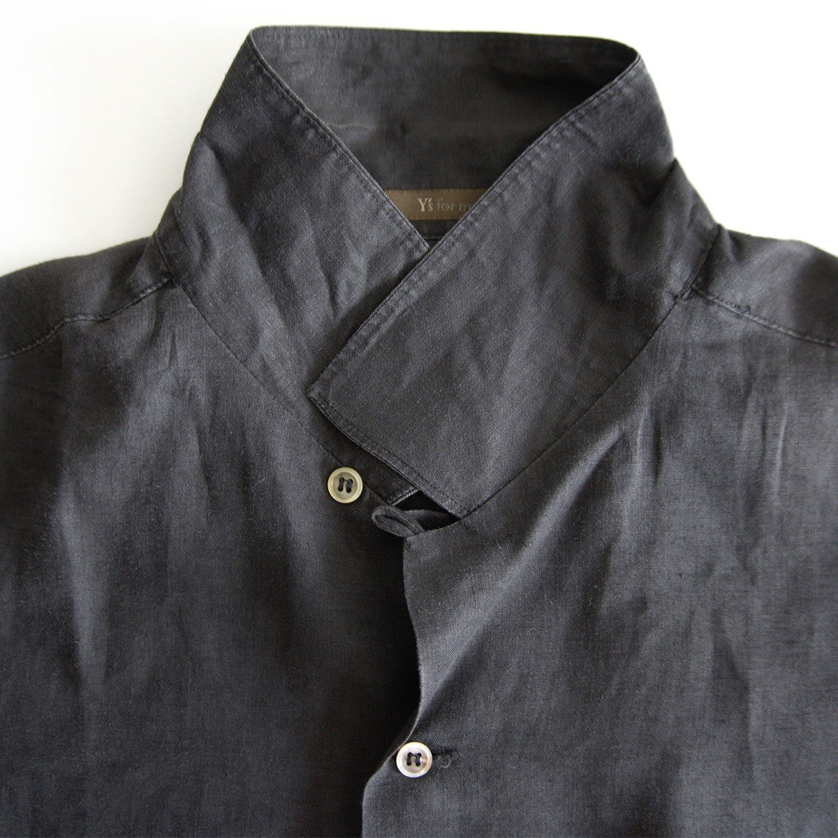 Y's for men Boxy Open Collar Linen Sleeve Shirt Size XXL