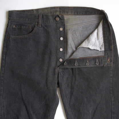 LEVI'S 80s 501 Pre-dyed Black Made in USA Jeans Size 36×36