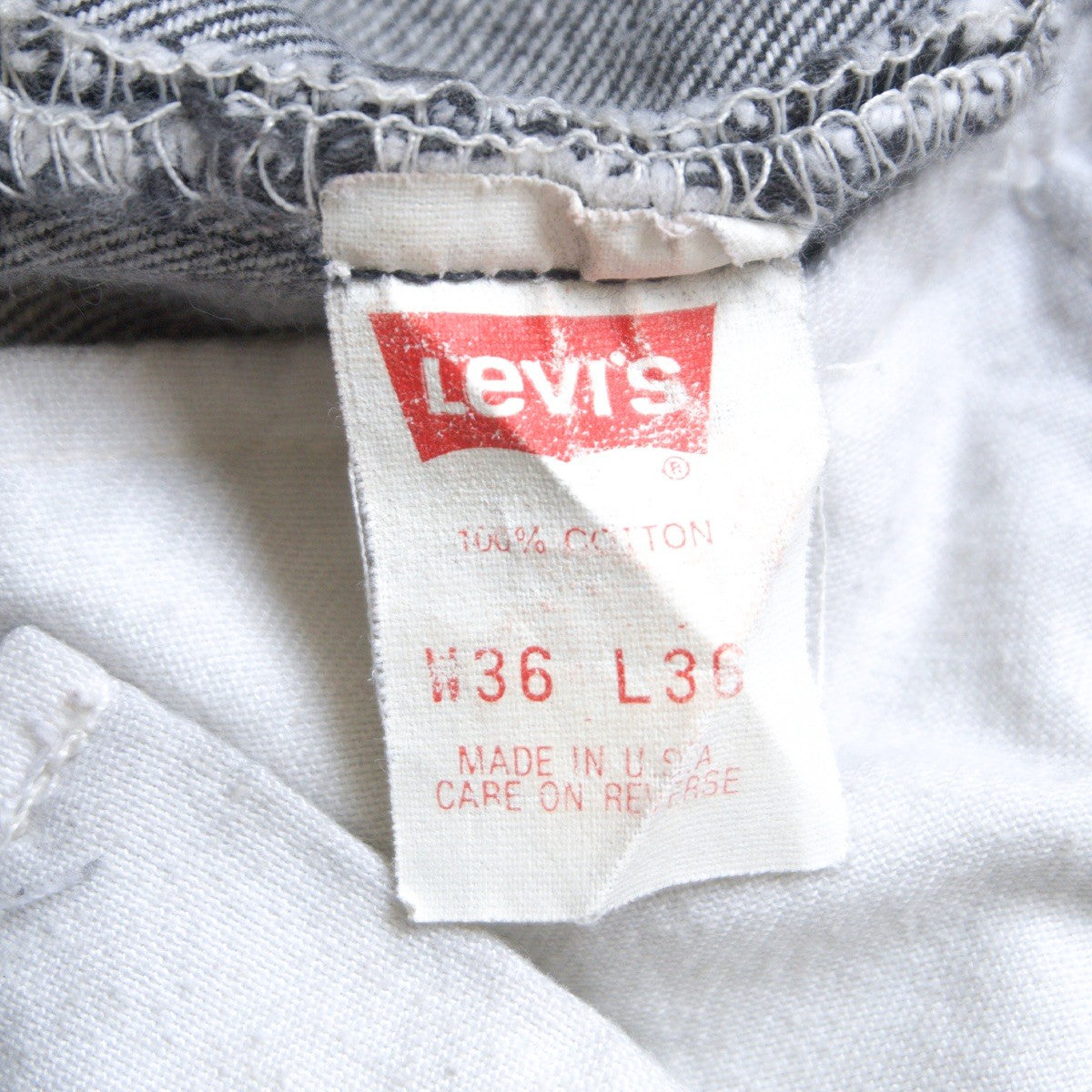 LEVI'S 80s 501 Pre-dyed Black Made in USA Jeans Size 36×36
