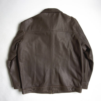POLO RALPH LAUREN Brown Lamb Leather Swingtop Jacket Size M