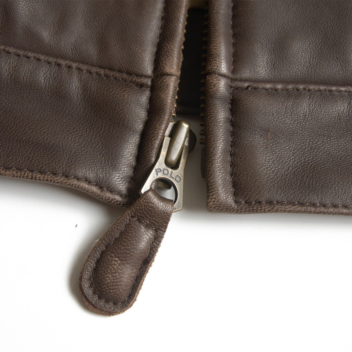 POLO RALPH LAUREN Brown Lamb Leather Swingtop Jacket Size M