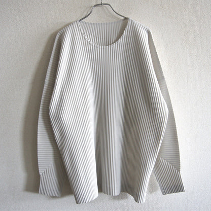 HOMME PLISSE ISSEY MIYAKE Pleated Wide Light Gray Size 3