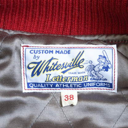 WHITESVILLE Full-Deco Leather Sleeve Varsity Jacket Size 38