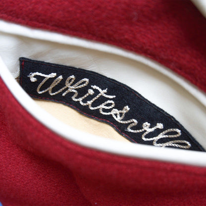 WHITESVILLE Full-Deco Leather Sleeve Varsity Jacket Size 38