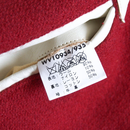 WHITESVILLE Full-Deco Leather Sleeve Varsity Jacket Size 38