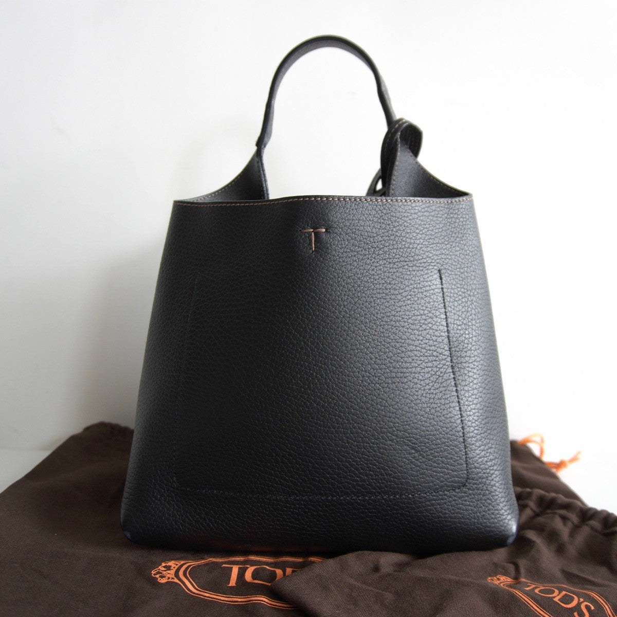 TOD'S T Timeless 2-Way Leather Mini Bag Black Size ONE SIZE
