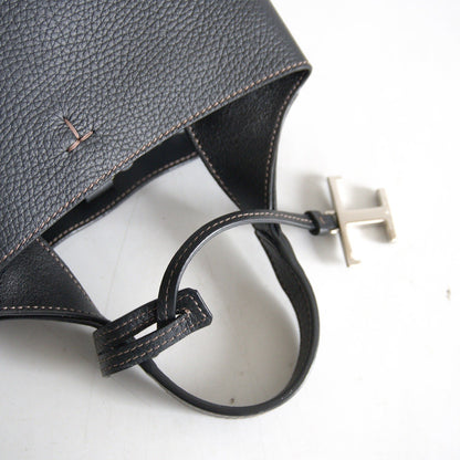 TOD'S T Timeless 2-Way Leather Mini Bag Black Size ONE SIZE