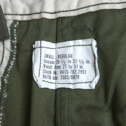 US ARMY 70s M-65 Field Cargo Pants Size SMALL/REGULAR
