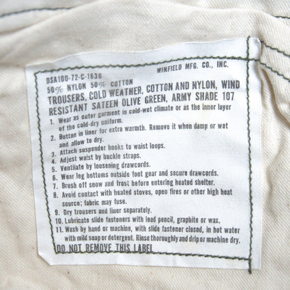 US ARMY 70s M-65 Field Cargo Pants Size SMALL/REGULAR