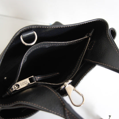TOD'S T Timeless 2-Way Leather Mini Bag Black Size ONE SIZE