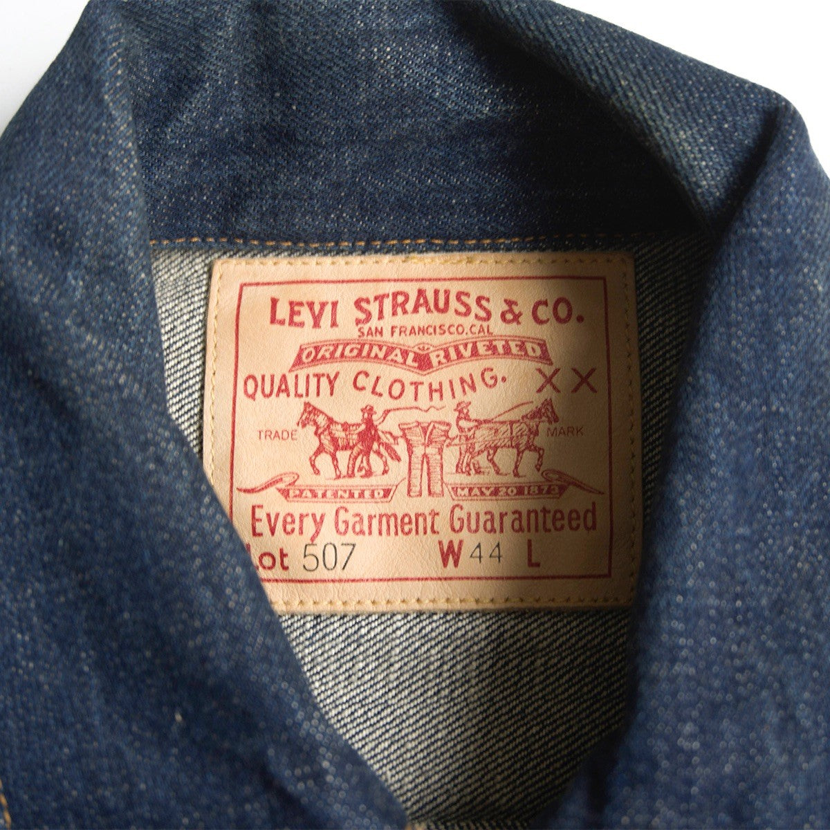 LEVI'S 507 Big E Type II Denim Jacket Made in USA Size 44