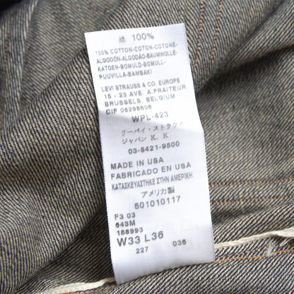 LEVI'S VINTAGE CLOTHING 1901 501XX Denim Jeans Size 33×36