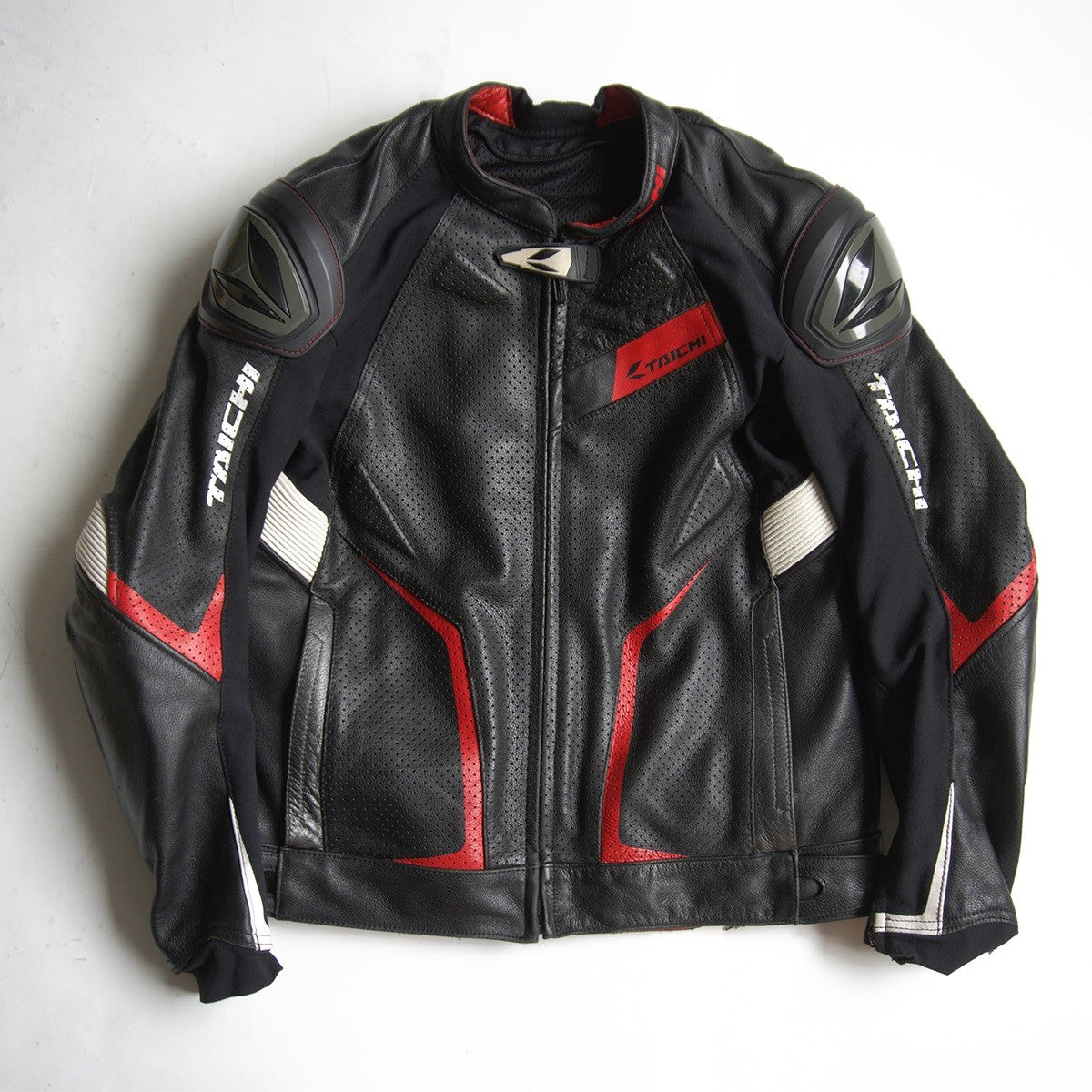 RS TAICHI GMX Arrow Racing Leather Jacket Black Size XL