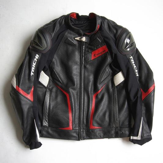 RS TAICHI GMX Arrow Racing Leather Jacket Black Size XL