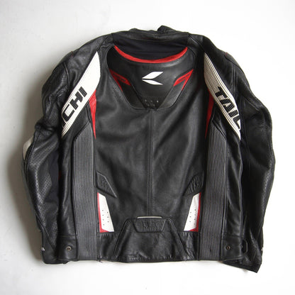 RS TAICHI GMX Arrow Racing Leather Jacket Black Size XL