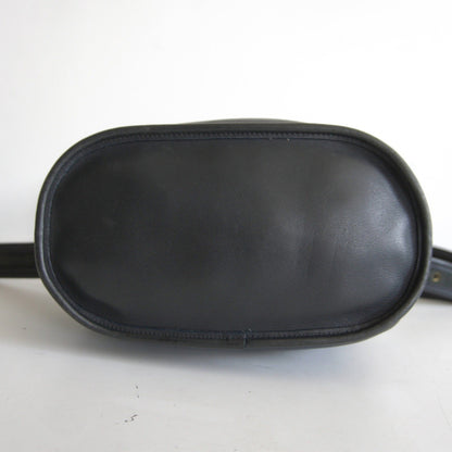 OLD COACH Leather Drawstring Bucket Bag Black Size ONE SIZE