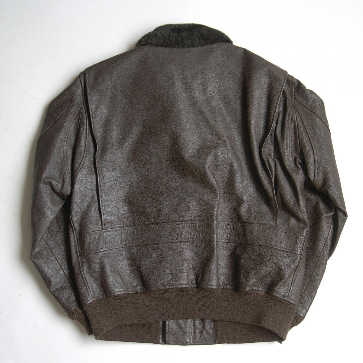 MORGAN PRODUCTIONS G-1 Leather Flight Dark Brown Jacket Size 42