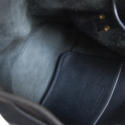 OLD COACH Leather Drawstring Bucket Bag Black Size ONE SIZE