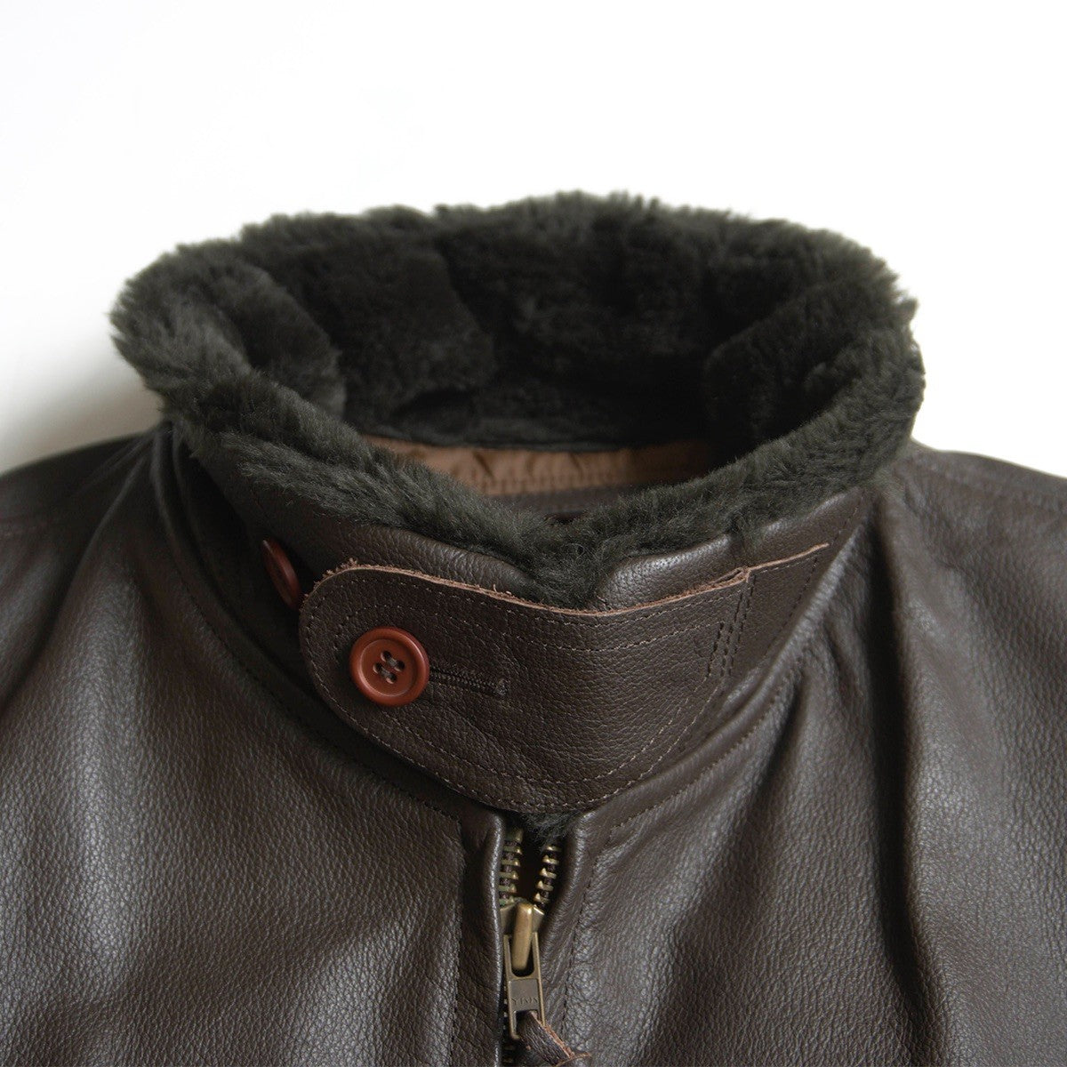 MORGAN PRODUCTIONS G-1 Leather Flight Dark Brown Jacket Size 42