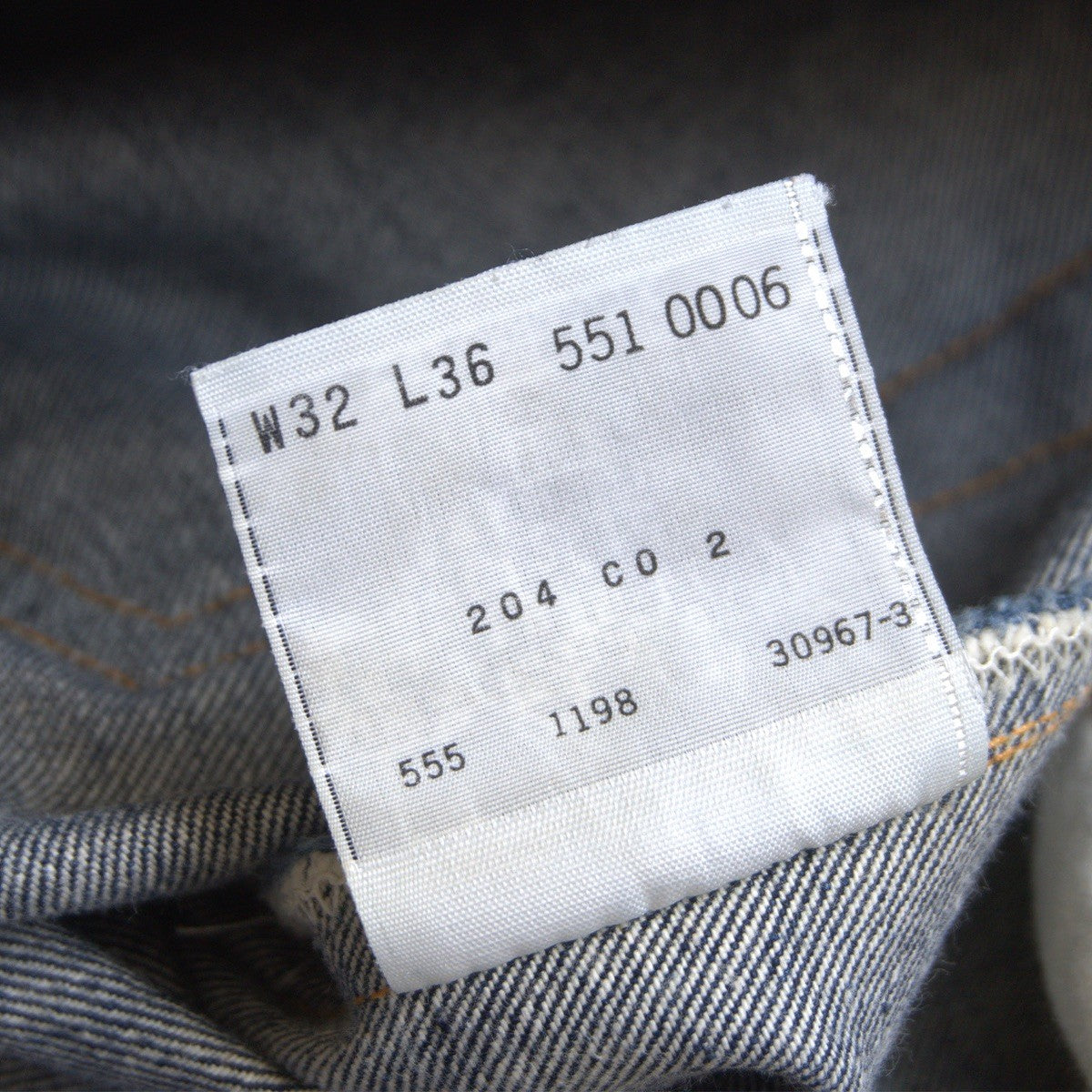 LEVI'S 551ZXX Big E Valencia Made Denim Jeans Size 32×36