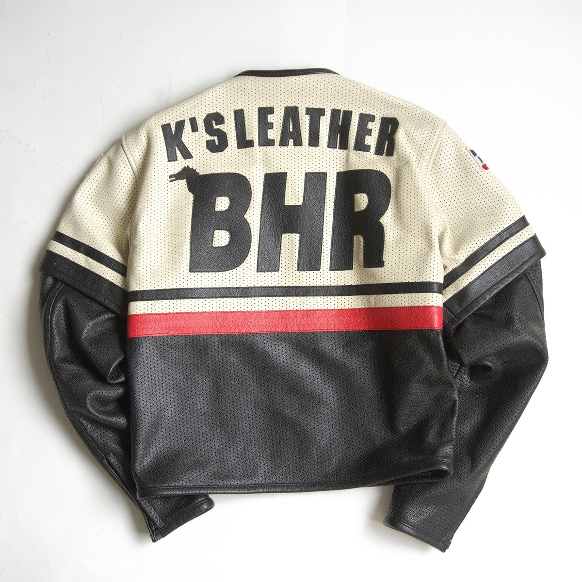KADOYA BLACK HORSE Perforated Leather Jacket Size L