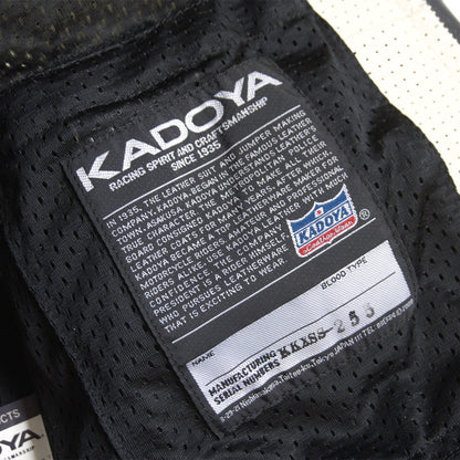 KADOYA BLACK HORSE Perforated Leather Jacket Size L