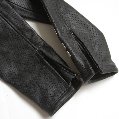 KADOYA BLACK HORSE Perforated Leather Jacket Size L
