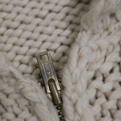 Vintage 60s 70s Wool Cowichan Hunting Sweater Beige Size M