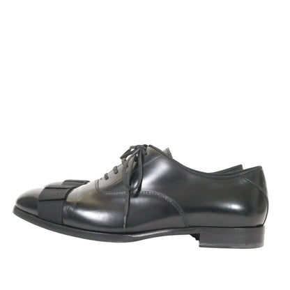 JIMMY CHOO Falcon Grosgrain Ribbon Oxfords Black Size 26.0cm