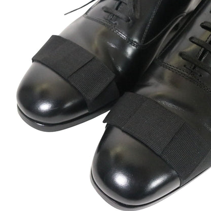 JIMMY CHOO Falcon Grosgrain Ribbon Oxfords Black Size 26.0cm
