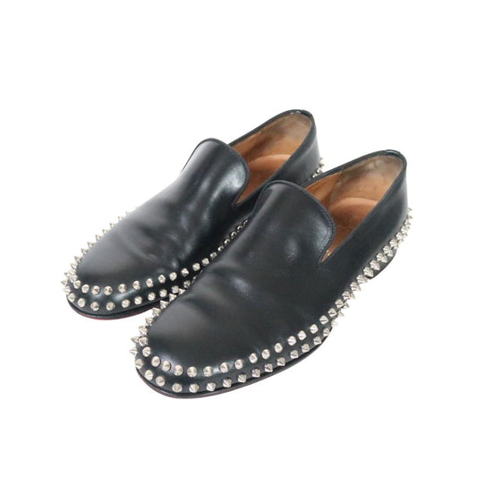 Christian Louboutin Mattia Spikes Loafers Black Size 25.0cm