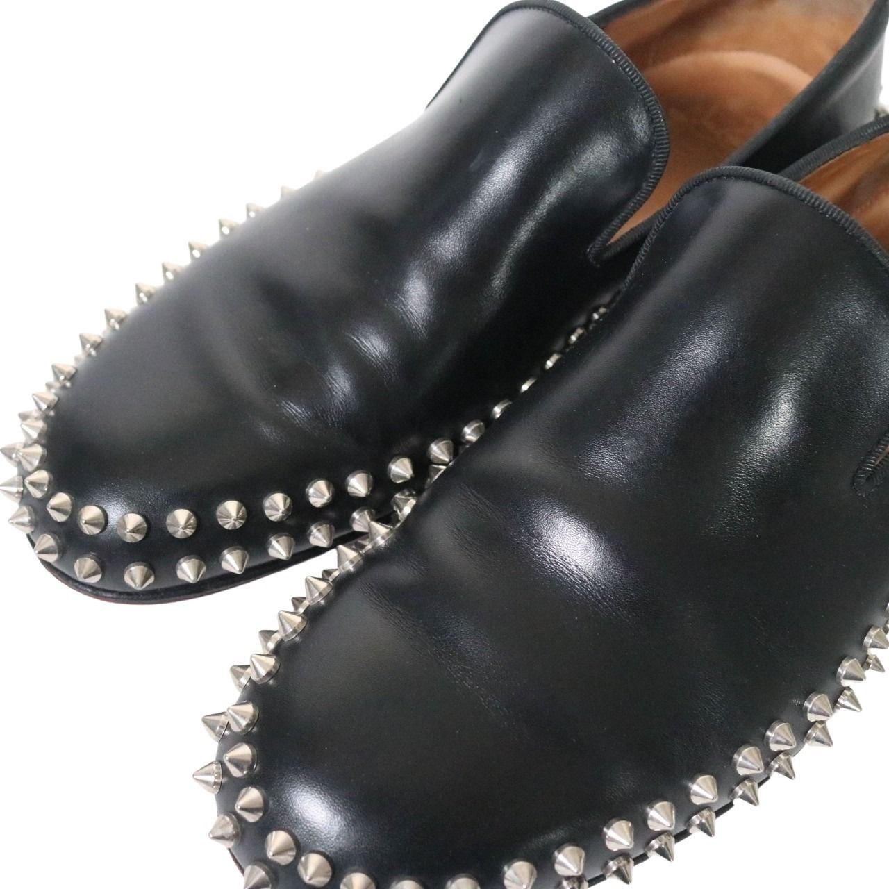 Christian Louboutin Mattia Spikes Loafers Black Size 25.0cm