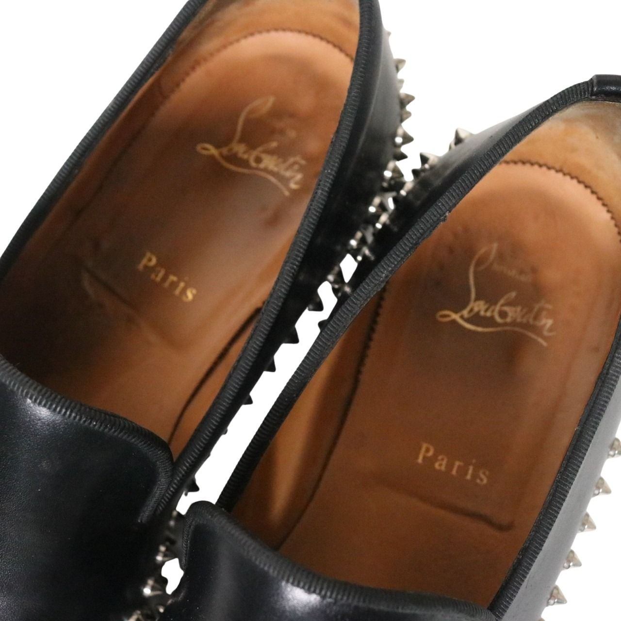Christian Louboutin Mattia Spikes Loafers Black Size 25.0cm