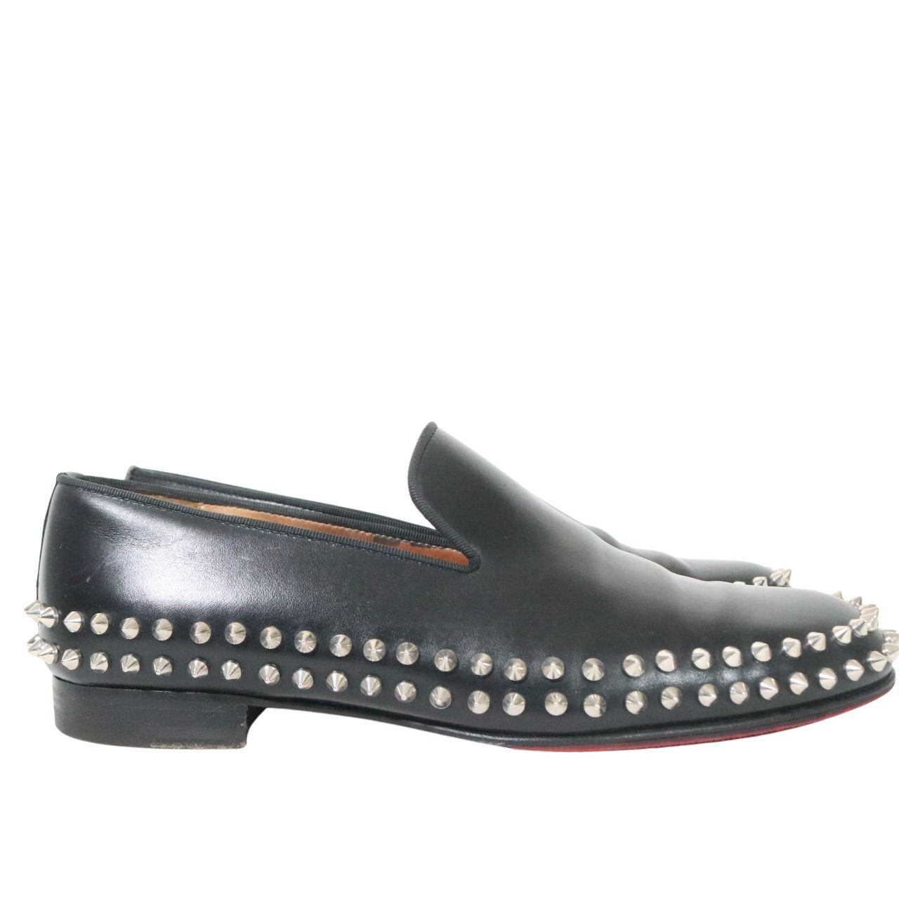 Christian Louboutin Mattia Spikes Loafers Black Size 25.0cm