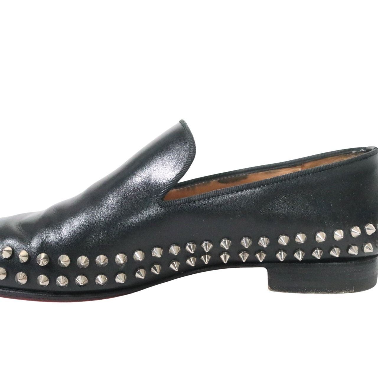 Christian Louboutin Mattia Spikes Loafers Black Size 25.0cm
