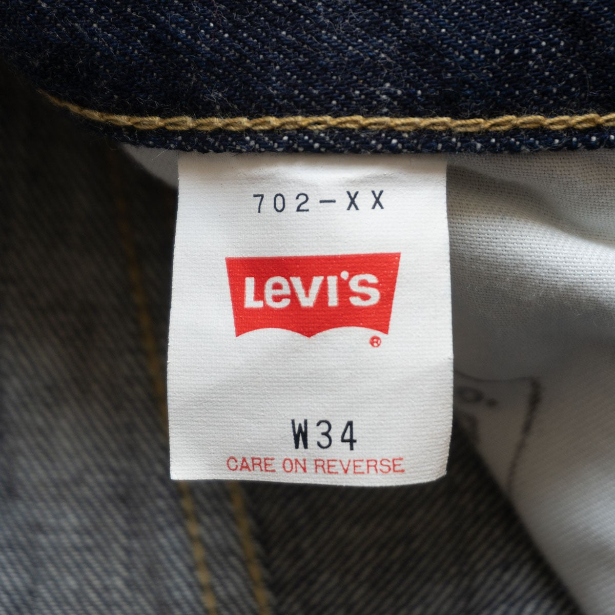 LEVI'S 702XX Big E Dark Wash Jeans Size 34x34 Size 34×34