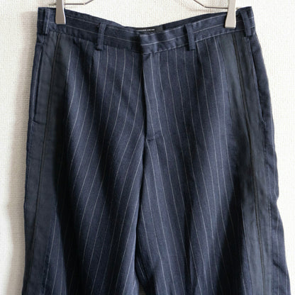 GEOFFREY B. SMALL Striped Wide Trousers Size 44