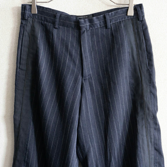 GEOFFREY B. SMALL Striped Wide Trousers Size 44