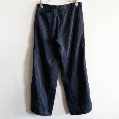 GEOFFREY B. SMALL Striped Wide Trousers Size 44