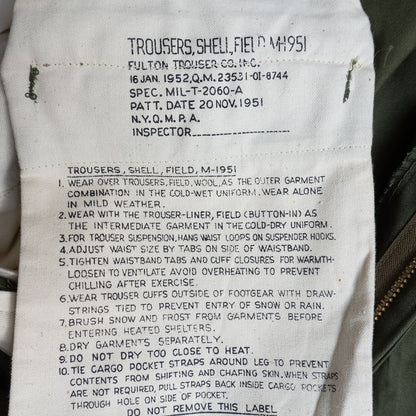 US ARMY 50s M-51 Field Cargo Pants Size MEDIUM/REGULAR