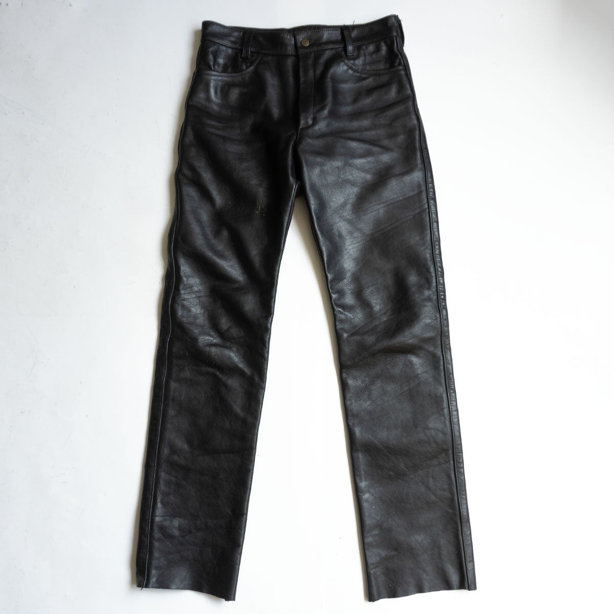 VANSON Made in USA Thick Leather Pants Black Size 34