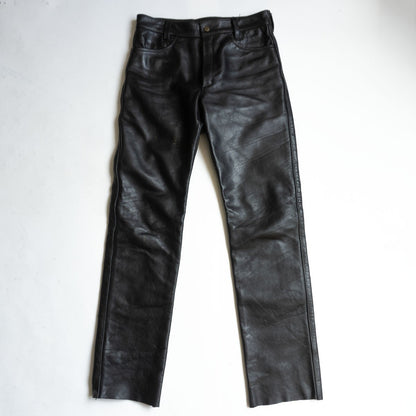 VANSON Made in USA Thick Leather Pants Black Size 34