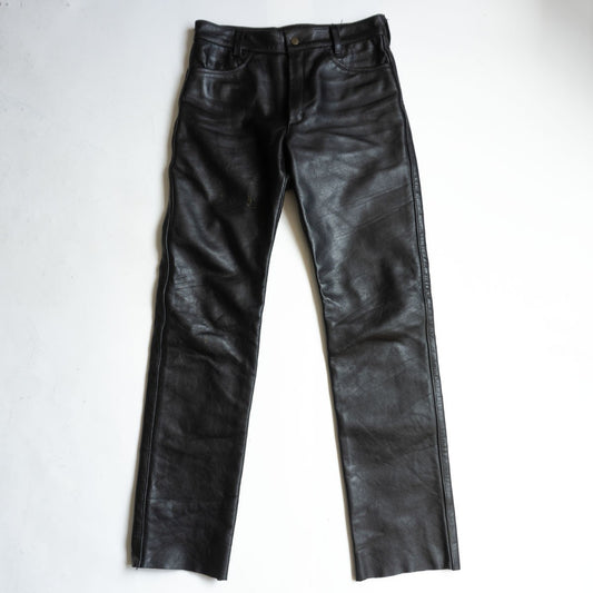VANSON Made in USA Thick Leather Pants Black Size 34