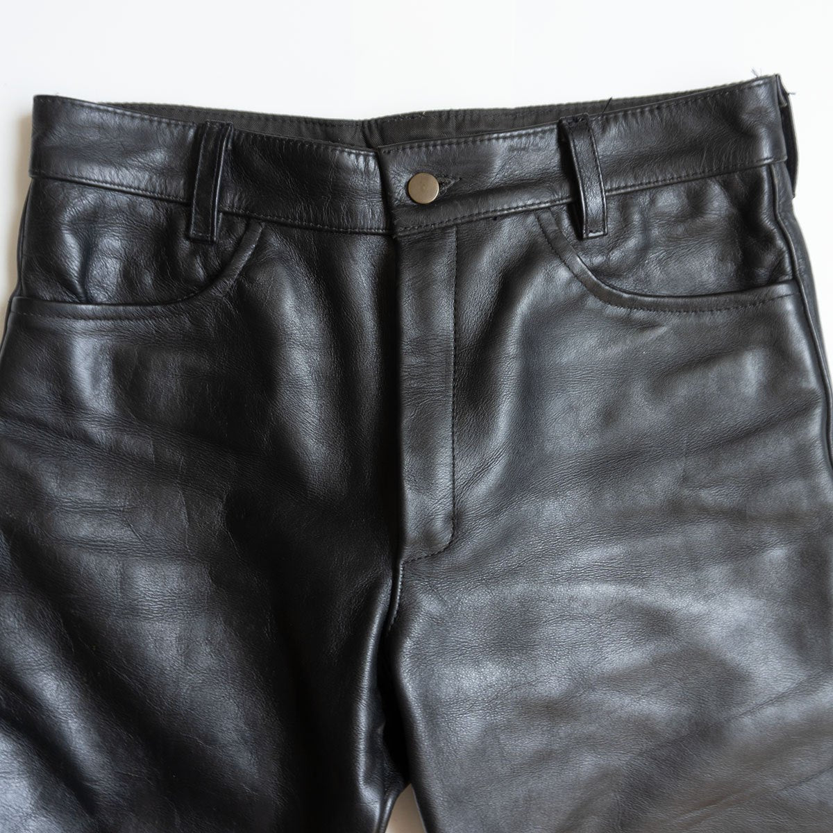VANSON Made in USA Thick Leather Pants Black Size 34