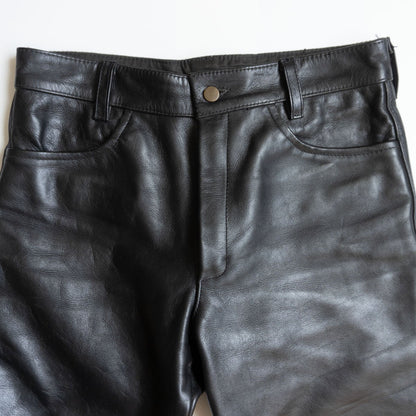 VANSON Made in USA Thick Leather Pants Black Size 34