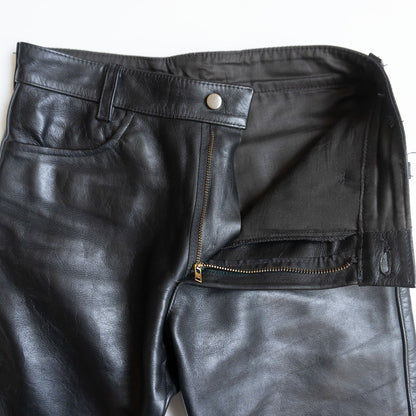 VANSON Made in USA Thick Leather Pants Black Size 34