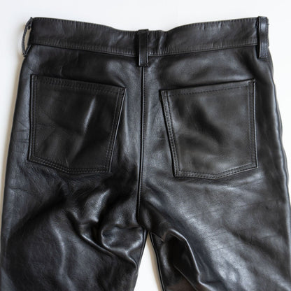 VANSON Made in USA Thick Leather Pants Black Size 34