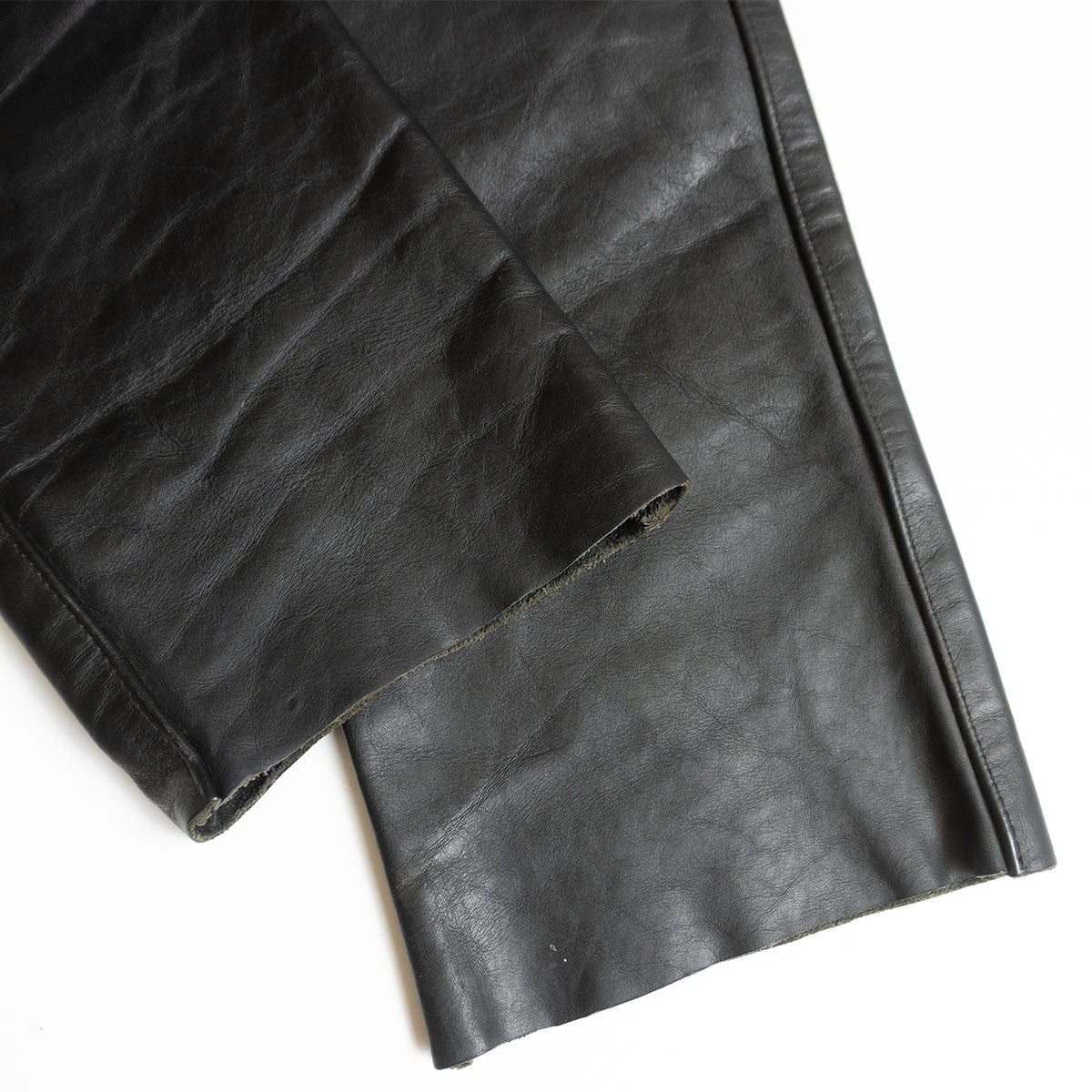 VANSON Made in USA Thick Leather Pants Black Size 34