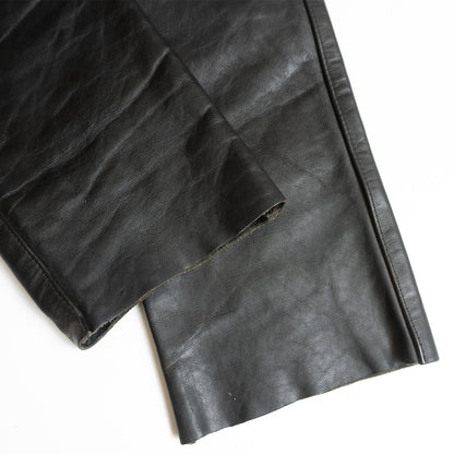 VANSON Made in USA Thick Leather Pants Black Size 34